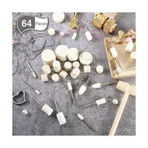 Lasnten 64 piezas de lana de fieltro pulido con ruedas de_3