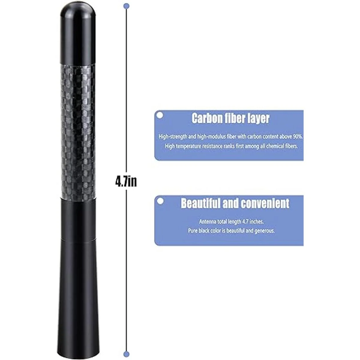 Tecreddy Antena universal para coche mástil de fibra de_2