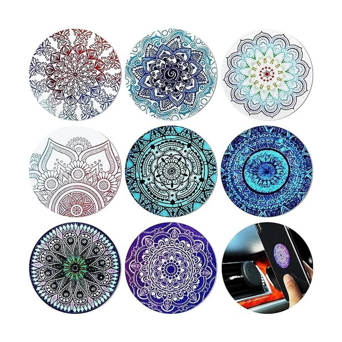 8 piezas de imán para teléfono de coche placa de metal_1