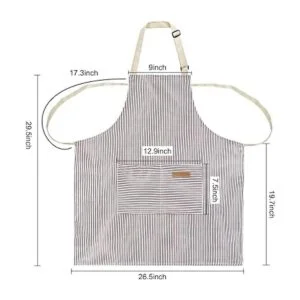 Paquete de 2 delantales delantales de cocina de algodón_5