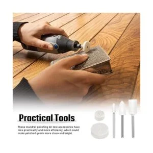 Lasnten 64 piezas de lana de fieltro pulido con ruedas de_5