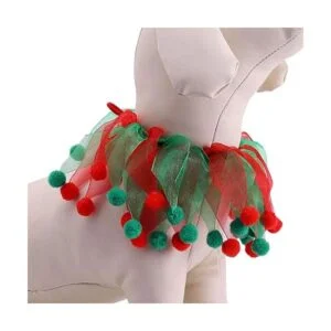 YANQINQIN Collar de Navidad para mascotas con cuello rojo_4