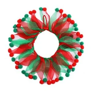 YANQINQIN Collar de Navidad para mascotas con cuello rojo_1