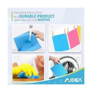 AIDEA Paño sueco paquete de 10 paños de esponja de_4