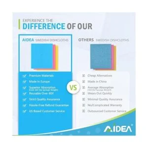 AIDEA Paño sueco paquete de 10 paños de esponja de_6