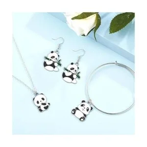 Hicarer 15 dijes de panda de metal con diseño de animal de_5