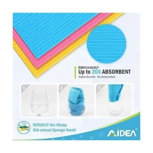 AIDEA Paño sueco paquete de 10 paños de esponja de_3