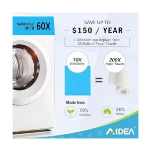 AIDEA Paño sueco paquete de 10 paños de esponja de_5