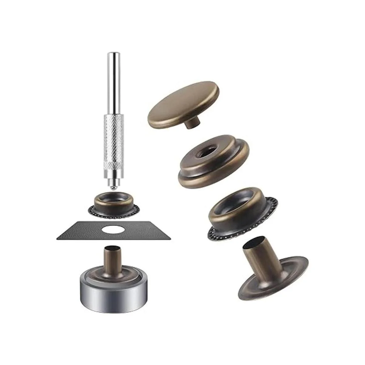 Kit de 40 piezas 10 juegos de cierre a presión_4