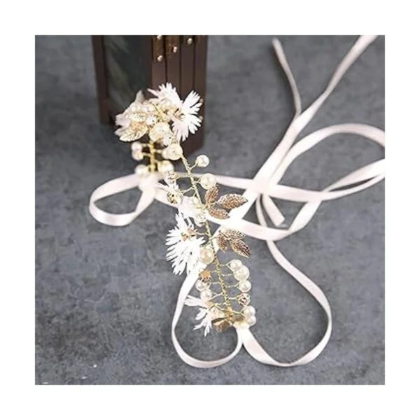 Vines de cabello de novia perlas de cristal accesorios_5
