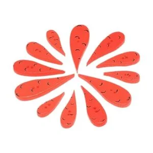 EORTA 200 botones con forma de zanahoria rojaagua en_3