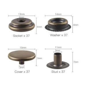 Kit de 40 piezas 10 juegos de cierre a presión_2