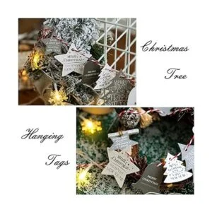 Tupalizy Etiquetas de regalo con diseño de estrellas en_6