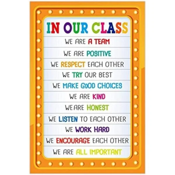 FaCraft Póster de reglas de aula póster motivacional de_1