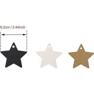 Tupalizy Etiquetas de regalo con diseño de estrellas en_5