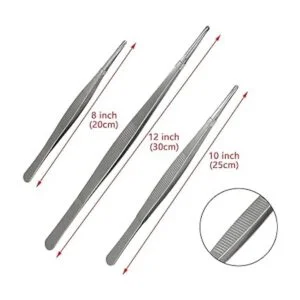 Bonsicoky Juego de pinzas de acero inoxidable 8.0 in_2