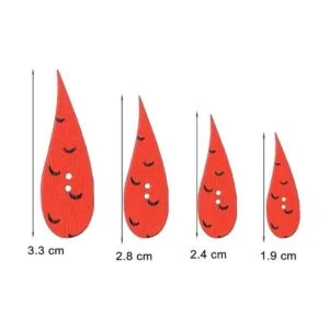 EORTA 200 botones con forma de zanahoria rojaagua en_2