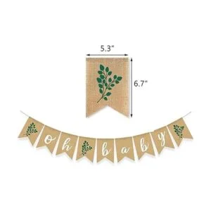 Pancarta para baby shower hojas de eucalipto guirnaldas_2