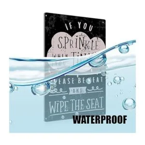 BEASTZHENG Letrero de metal para baño con texto en_3