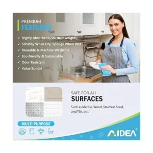 AIDEA Paño sueco paquete de 10 paños de esponja de_2