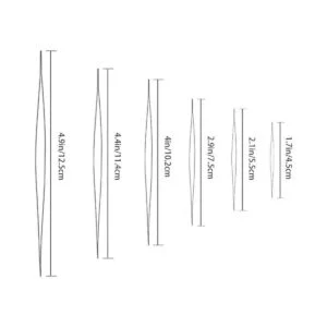 Juego de 18 agujas de rebordear 6 tamaños de ojo grande_2