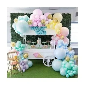 Vanjehou Kit de arco de guirnalda de globos pastel 117_1