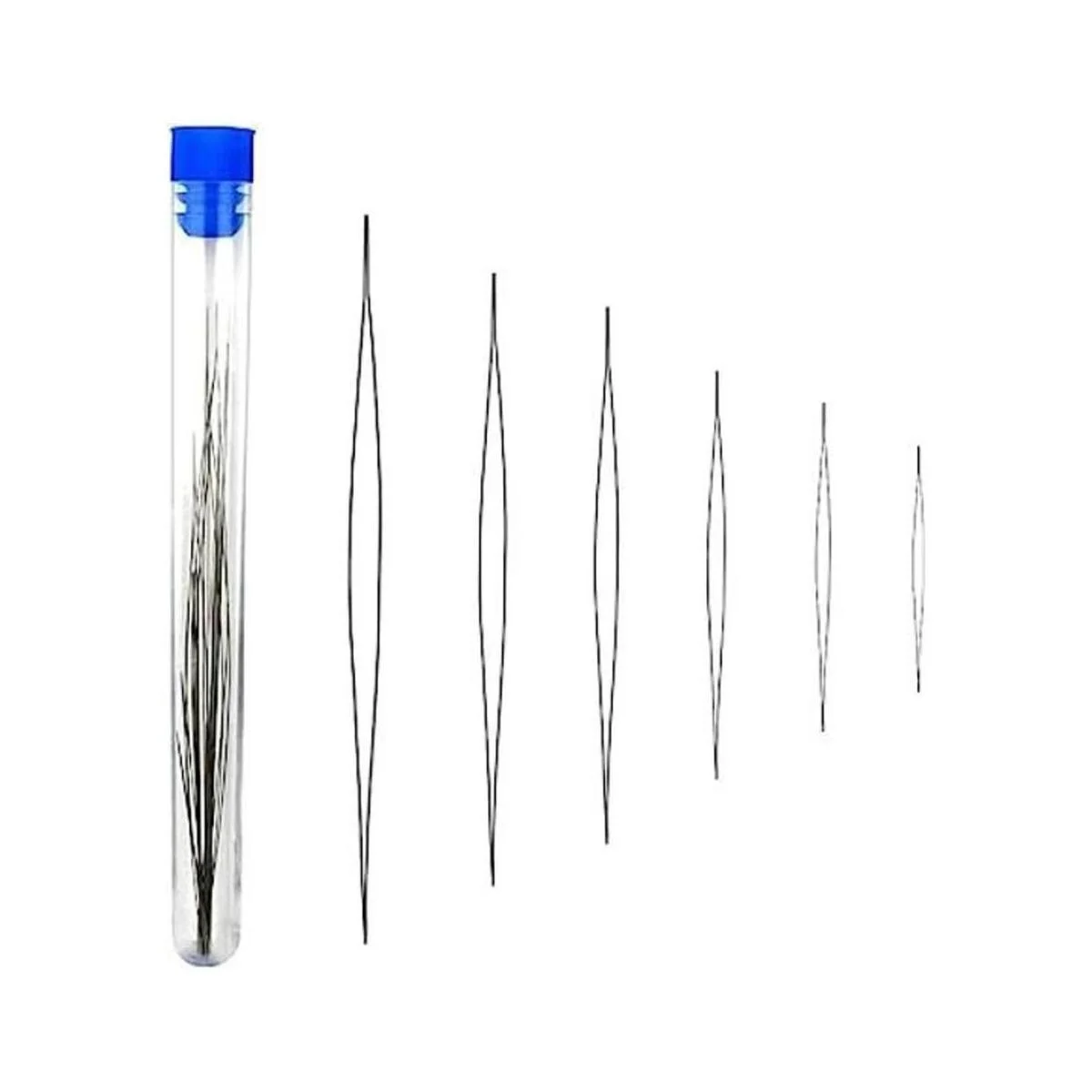 Juego de 18 agujas de rebordear 6 tamaños de ojo grande_1