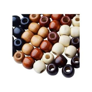 Aylifu 200 cuentas de madera de agujero grande barril_4