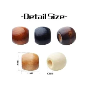 Aylifu 200 cuentas de madera de agujero grande barril_3