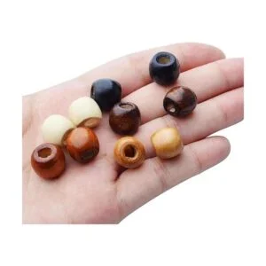 Aylifu 200 cuentas de madera de agujero grande barril_7