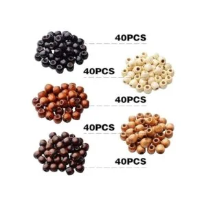 Aylifu 200 cuentas de madera de agujero grande barril_2