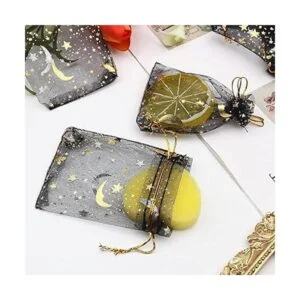 SUMAJU 100 bolsas de organza con estrella de luna 2.7 x_4