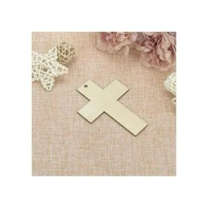 Adornos de madera con forma de cruz para colgar adornos de_3