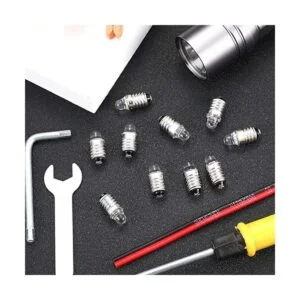10 bombillas LED E10 de 3 voltios bombillas de linterna_6