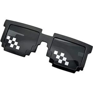 Thug Life Gafas de sol clásico negro estilo retro 8 bits_2