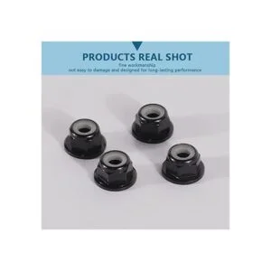 WEISHUJI 4 tuercas de bloqueo de nylon con brida tuercas_4