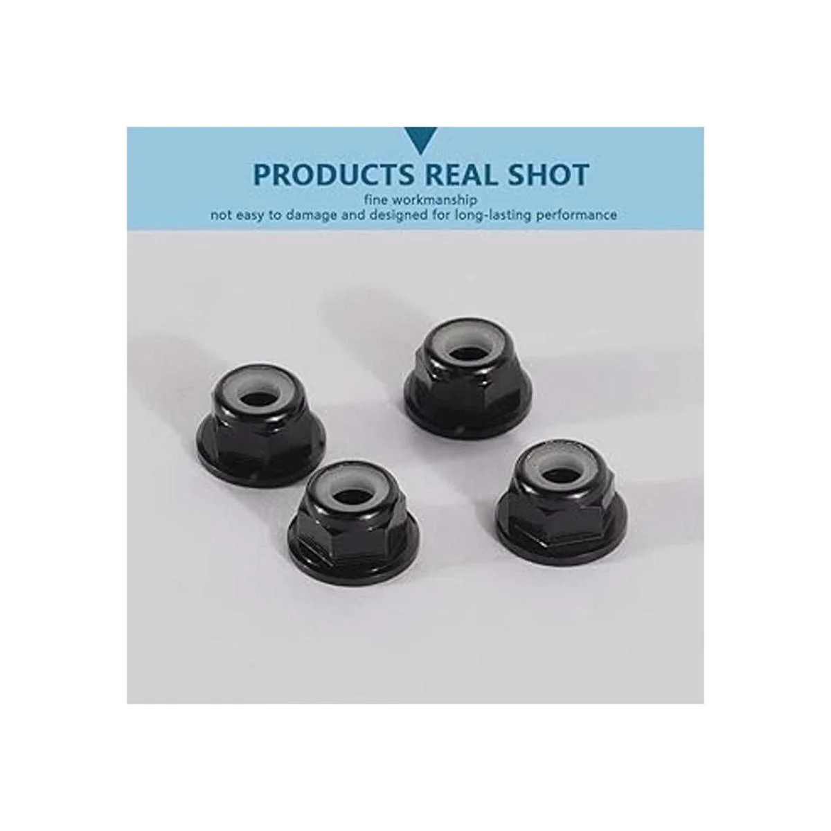WEISHUJI 4 tuercas de bloqueo de nylon con brida tuercas_4