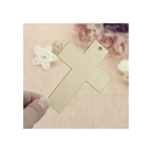 Adornos de madera con forma de cruz para colgar adornos de_4
