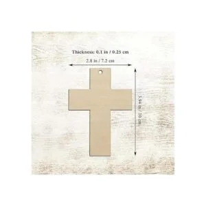 Adornos de madera con forma de cruz para colgar adornos de_2