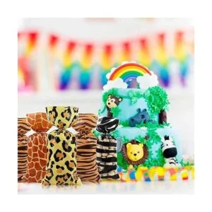 120 bolsas para golosinas de animales de la selva jirafa_5