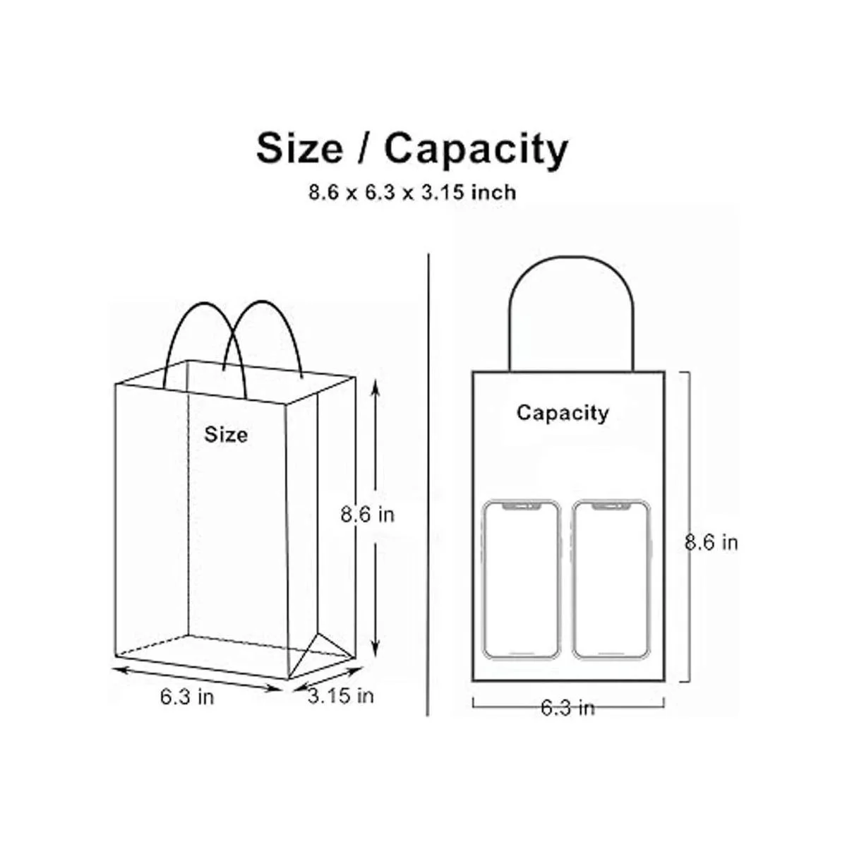 YADIAN 12 bolsas de regalo de papel kraft con asa bolsas_2