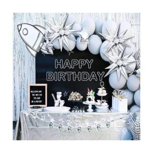 Moukiween 50 globos de papel de aluminio de estrella de_5