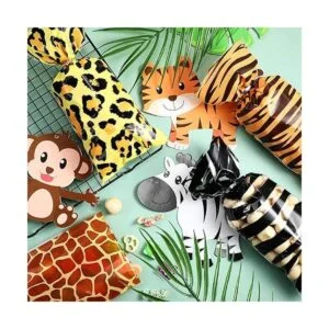 120 bolsas para golosinas de animales de la selva jirafa_4
