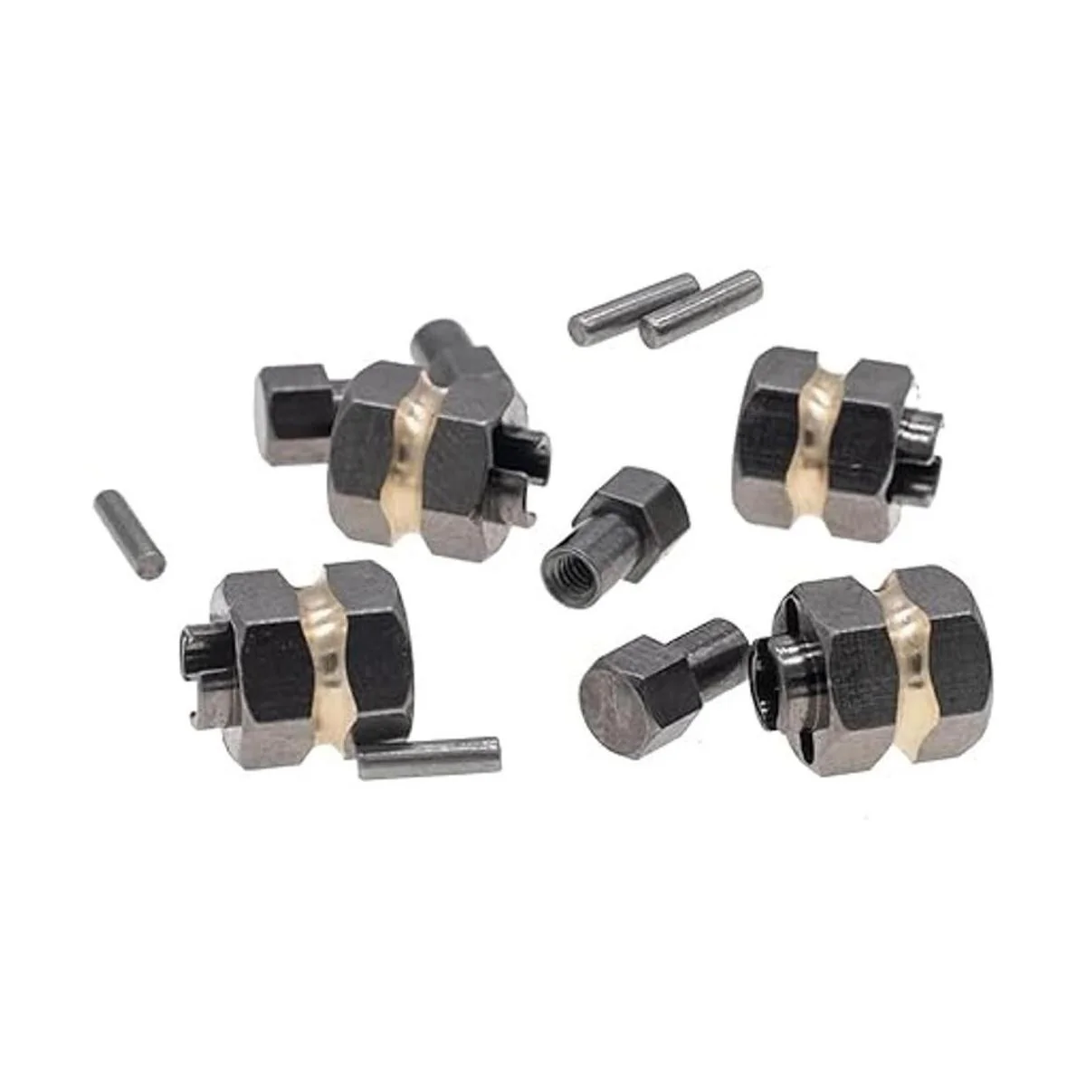 DooBro latón 0.276 in Hex rueda cubos extendidos 0.157 in_4