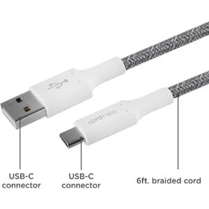 Cordinate Cable trenzado USBA a USBC carga rápida_2