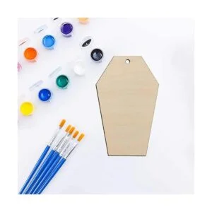 Adornos colgantes de madera de ataúd con agujero cuerdas_7