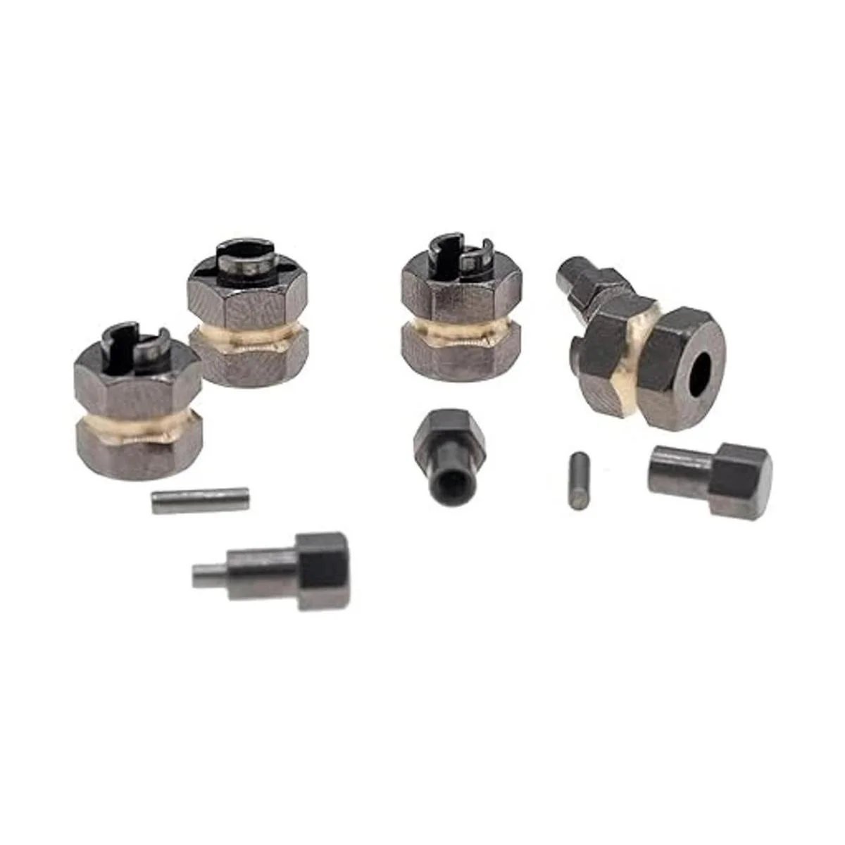 DooBro latón 0.276 in Hex rueda cubos extendidos 0.157 in_3