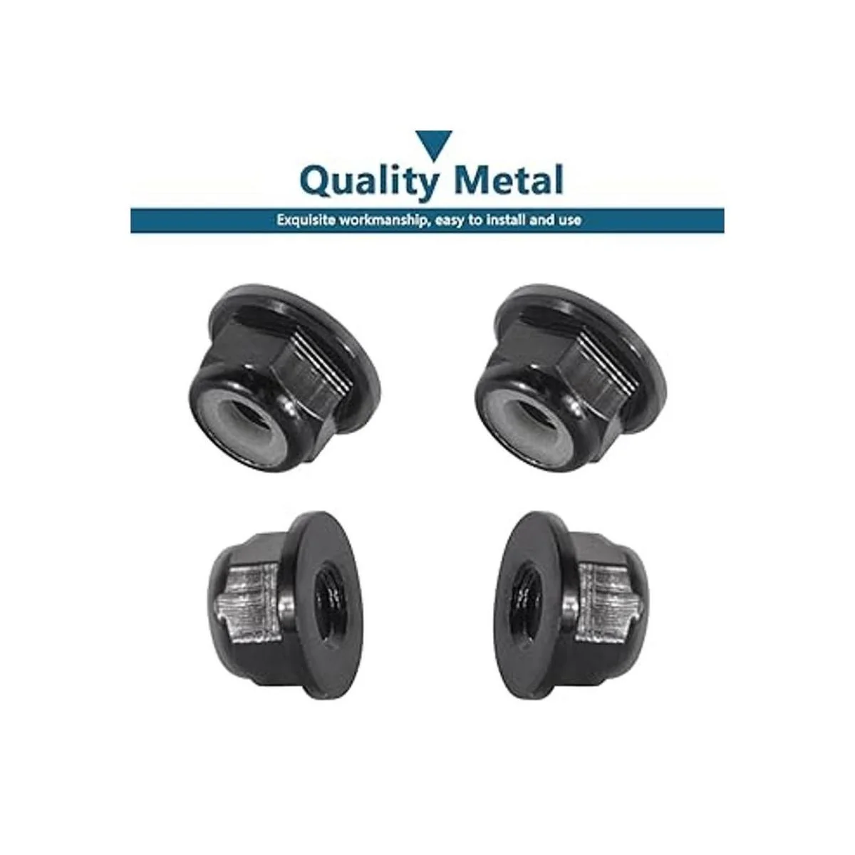 WEISHUJI 4 tuercas de bloqueo de nylon con brida tuercas_2