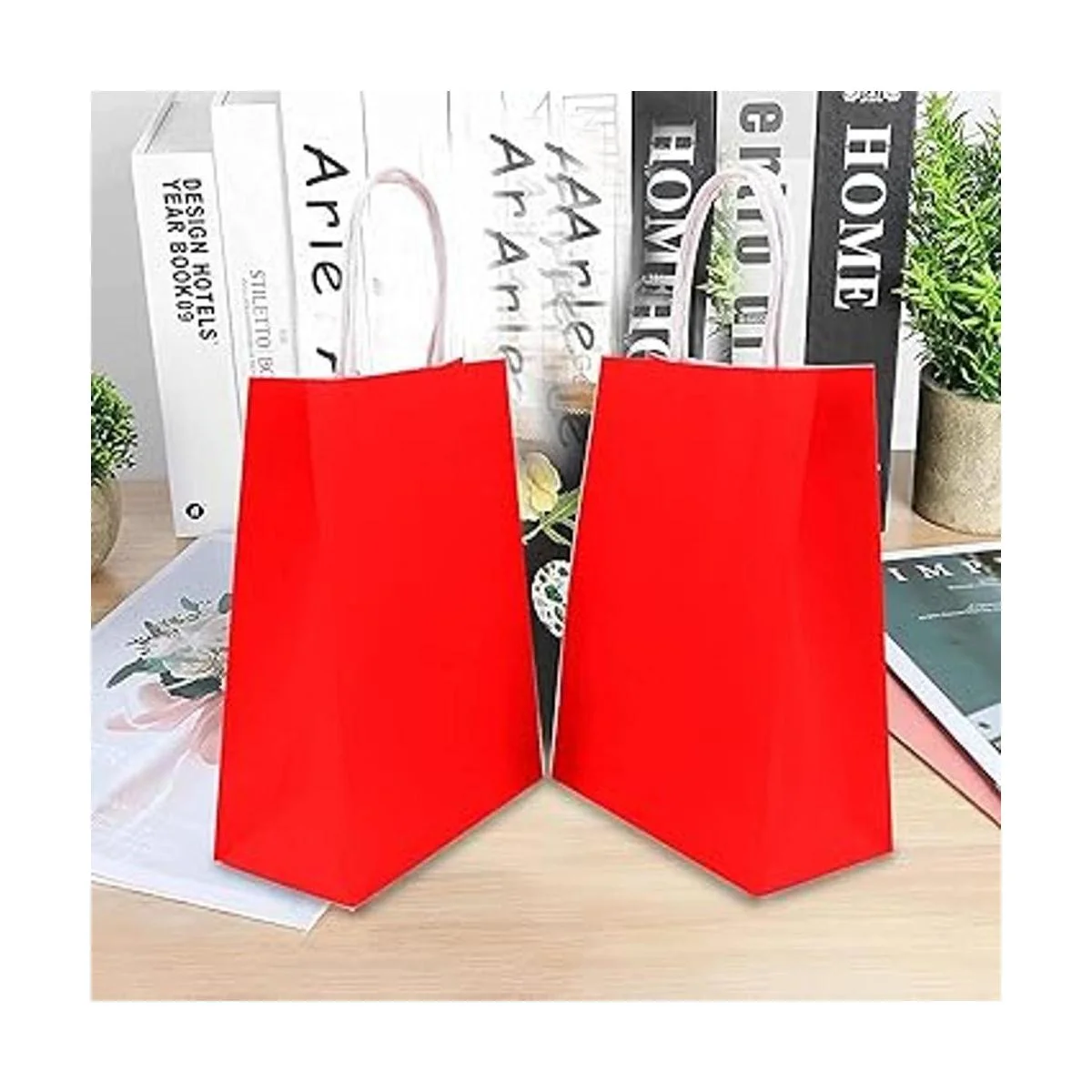 YADIAN 12 bolsas de regalo de papel kraft con asa bolsas_6