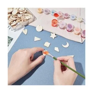 PandaHall 160 colgantes de madera sin teñir con forma_3